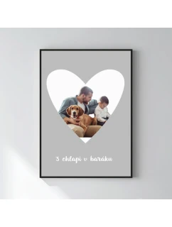 Personalizovaný magický fotoobraz v rámu - 50x70 - výřez fotky na podkladu