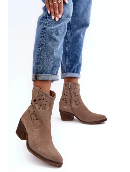 Topánky na podpätku SN622-20 hnedé - Krok vo veľkom štýle