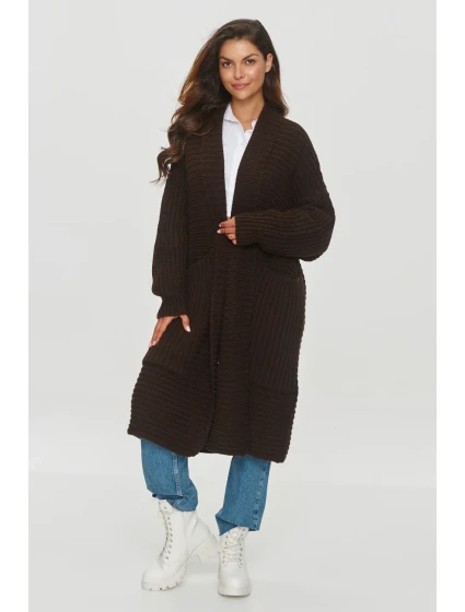 Sveter na gombíky model 201792 Makadamia Sveter na gombíky model 201792 Makadamia