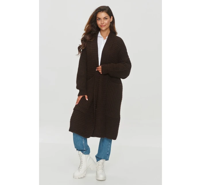 Sveter na gombíky model 201792 Makadamia Sveter na gombíky model 201792 Makadamia