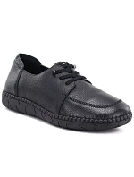 Pohodlné černé dámské kožené polobotky Jezzi model 22355132 Pohodlné černé dámské kožené polobotky Jezzi model 22355132