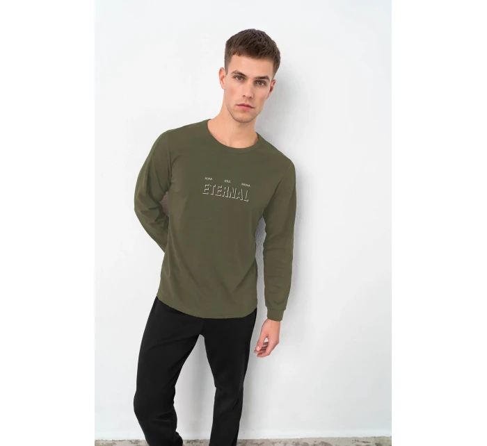 Pánské bavlněné pyžamo s manžetami model 20808041 - Vamp