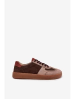 Skórzane Zamszowe Sneakersy Barefoot Damskie Zazoo N1277 Brązowe