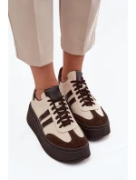 Kožené dámské tenisky na platformě model 21713104 - Zazoo