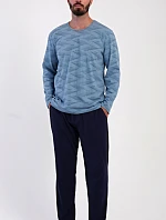 Pánske pyžamo Arnost sivomodré - Vienetta