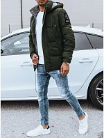 Zimowa pikowana kurtka męska zielona FashionStreet TX4459