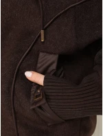 Dámska prechodná bunda s odnímateľnou kapucňou hnedá FashionStreet TY5638