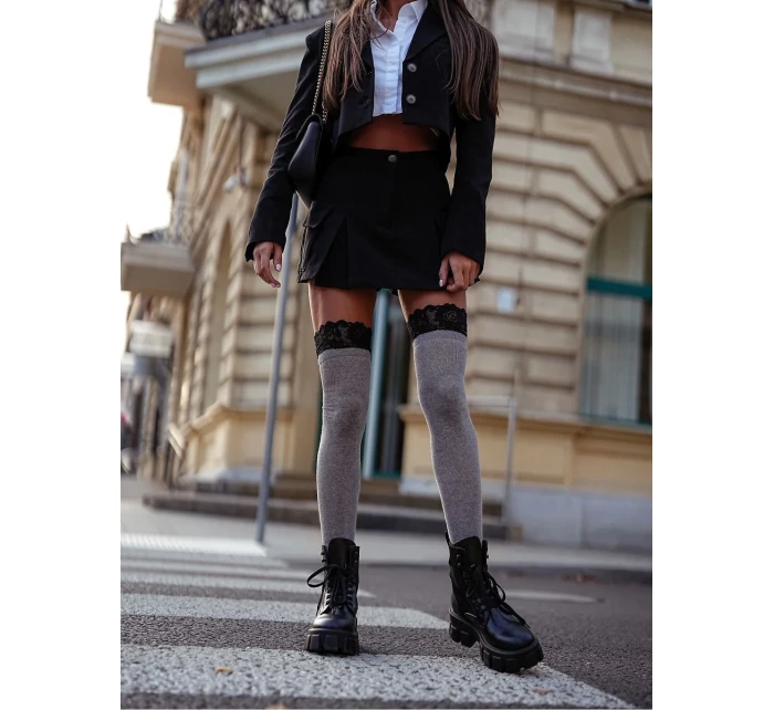 Ponožky Milena 1085 so širokou čipkou 37-41