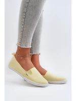 Tenisówki Trampki Slip-On Damskie Żółte Adrancia