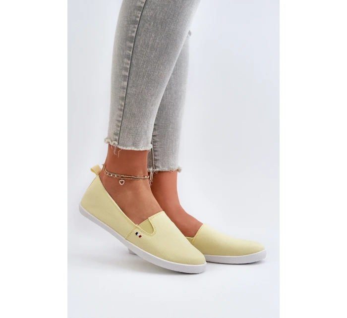 Tenisówki Trampki Slip-On Damskie Żółte Adrancia