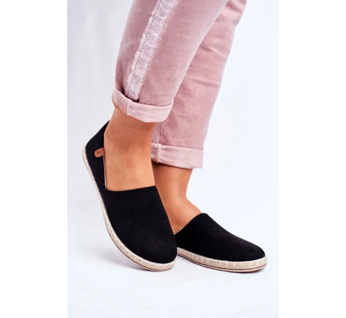 Dámske velúrové espadrilky Black Vulcano Dámske velúrové espadrilky Black Vulcano