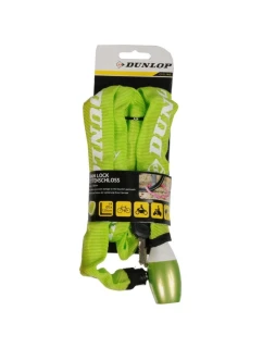 REŤAZ ZÁMKU NA BICYKEL DUNLOP S DĹŽKOU 120 CM - ZELENÁ