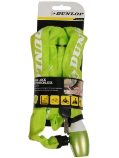 REŤAZ ZÁMKU NA BICYKEL DUNLOP S DĹŽKOU 120 CM - ZELENÁ