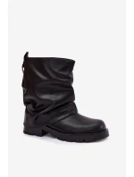 Zateplené dámské kotníkové boty s lemem černé model 21788111 - Boto Zateplené dámské kotníkové boty s lemem černé model 21788111 - Boto