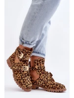 Dámské Kotníkové Boty Lu Boo Semišové s model 21516977 Leopard Rock Girl - Boto Dámské Kotníkové Boty Lu Boo Semišové s model 21516977 Leopard Rock Girl - Boto