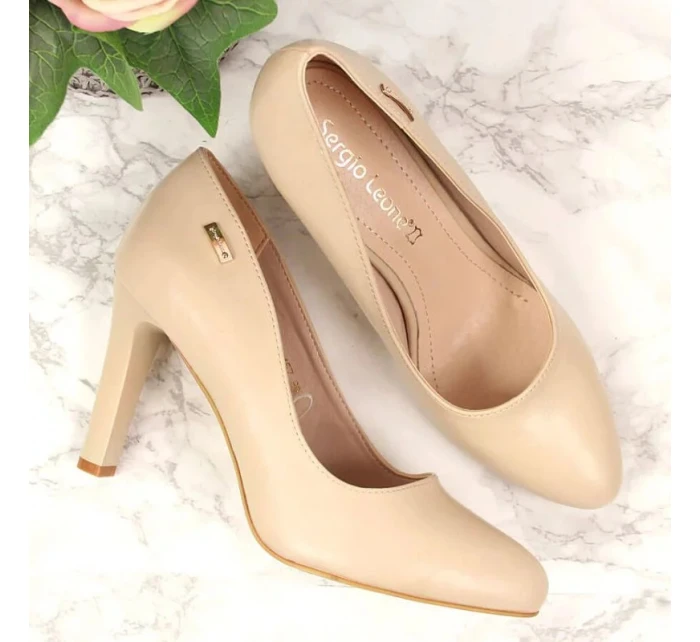 Dámské lodičky Béžová model 20818724 - SERGIO LEONE Dámské lodičky Béžová model 20818724 - SERGIO LEONE