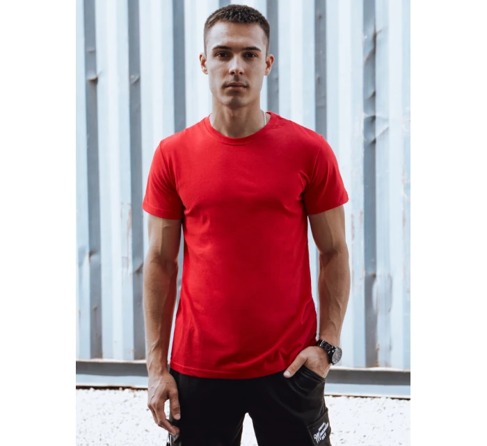 Pánské tričko bez potisku červené model 21978160 - Dstreet