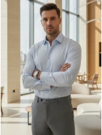 Pánská elegantní hladká modrá košile FIT Dstreet model 21995824 - FashionStreet