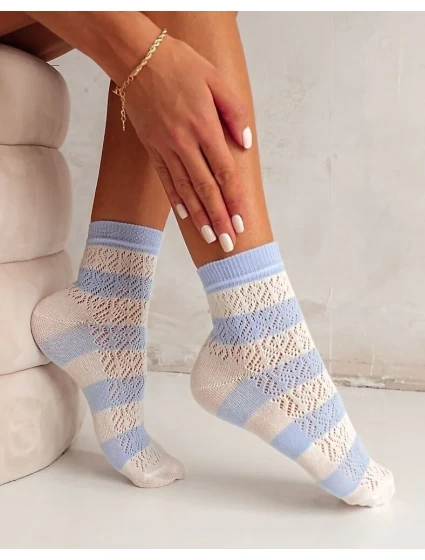 Milena ponožky 0989-003 Pruhovaný vzor 37-41