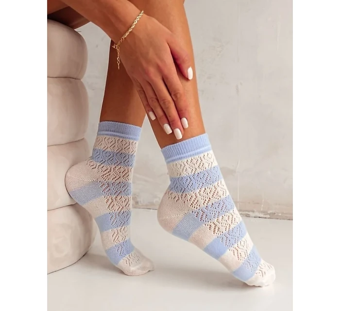 Milena ponožky 0989-003 Pruhovaný vzor 37-41