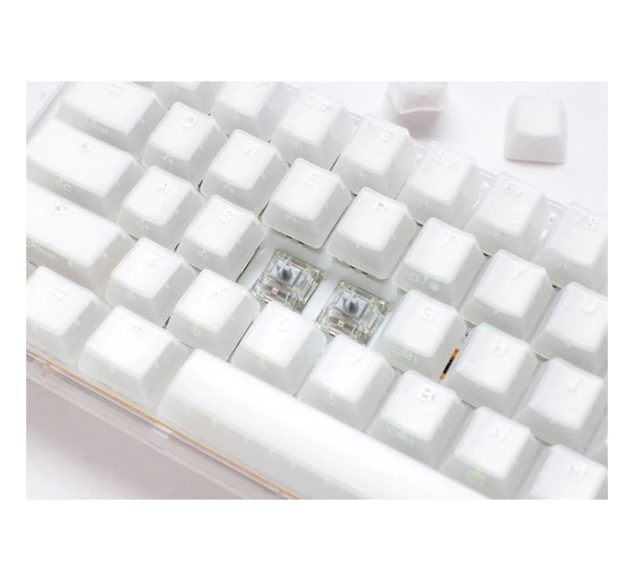 One 3 Aura White Mini herní klávesnice USB QWERTY American model 21491853 White - Ducky One 3 Aura White Mini herní klávesnice USB QWERTY American model 21491853 White - Ducky