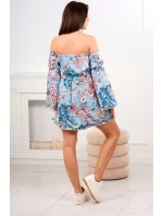 Španielske kvetinové šaty v mätovej farbe Španielske kvetinové šaty v mätovej farbe