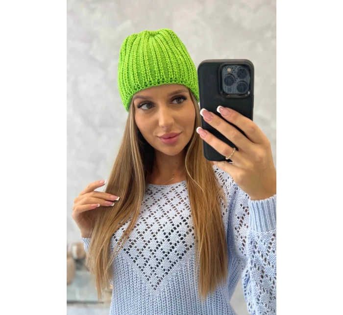 Dámská čepice Rebeka model 21798567 green neon - K-Fashion Dámská čepice Rebeka model 21798567 green neon - K-Fashion