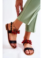 Módní sandály s korálky Černá model 21591699 - Boto Módní sandály s korálky Černá model 21591699 - Boto