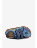 Dětské domácí pantofle Barefoot  Canvas Modré model 22007257 - Froddo