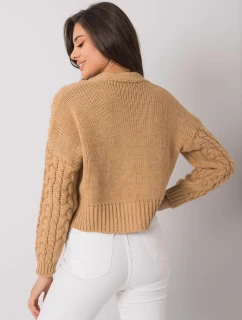 Dámský svetr model 16226528 velbloudí barva - FPrice