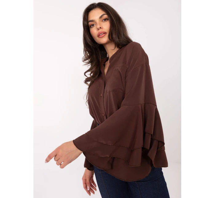 MI košeľa KS 3173.49 hnedá