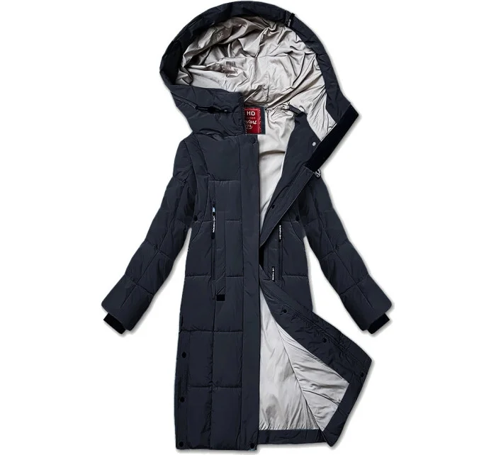 Tmavě modrá dámská zimní prošívaná bunda model 21248060 - LHD