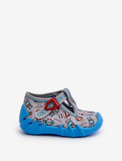 Wygodne Kapcie Dziecięce BEFADO 110N483 Niebiesko-Szare