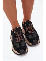 Kožené Sneakersy Na Platformě Dámské Big Star model 21705730 HIPOLY SYSTEM Černé - Big Star Shoes Kožené Sneakersy Na Platformě Dámské Big Star model 21705730 HIPOLY SYSTEM Černé - Big Star Shoes