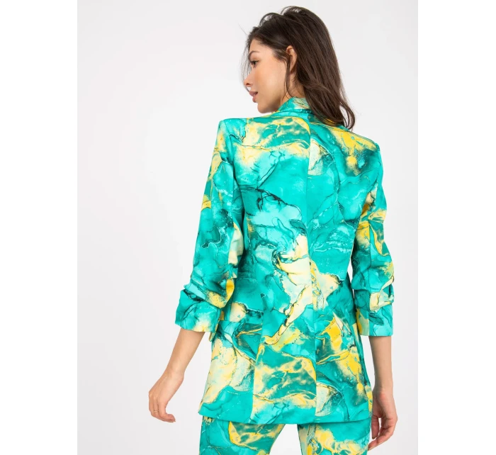 Dámské sako DHJ MA tyrkysové model 17445444 - FPrice Dámské sako DHJ MA tyrkysové model 17445444 - FPrice