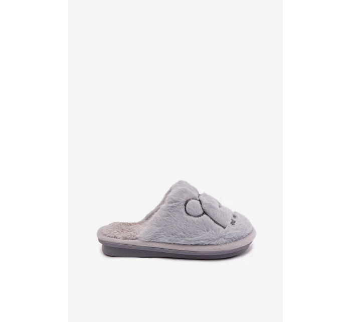 Detské papuče s kožušinou - modré Norene