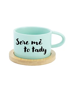 SERE ME THIS WAY - mätový hrnček s makrónkou 200 ml