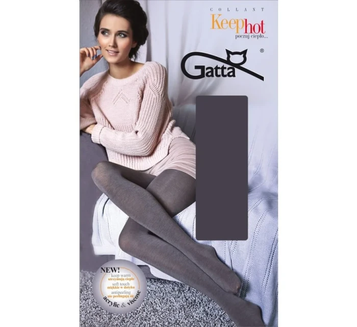 KEEP HOT - Hladké dámske pančuchové nohavice 3D - GATTA