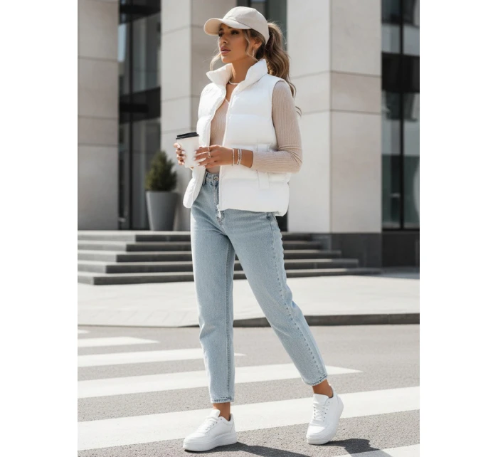 Dámská prošívaná vesta bílá Dstreet model 21970430 - FashionStreet