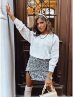 Dámský oversize svetr ecru Dstreet model 21970980 - FashionStreet