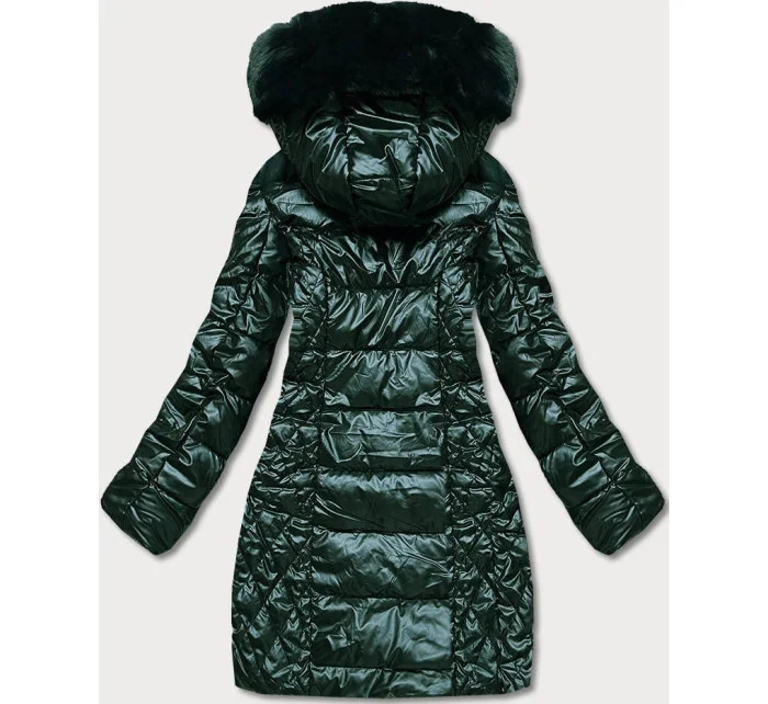 Zelená vypasovaná dámská zimní bunda model 21246904 - LHD