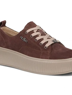 Kožené polobotky na platformě bílé model 22078985 - FILIPPO