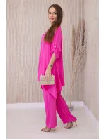 Súprava blúzka + nohavice s fuchsiovým príveskom Súprava blúzka + nohavice s fuchsiovým príveskom
