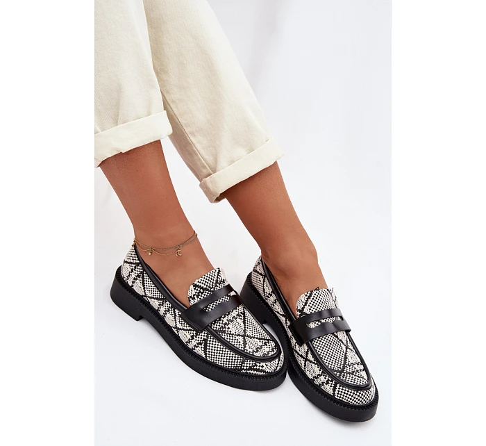 Dámské vzorované černé Mokasyny Barisa