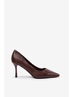 Klasické lodičky z eko kůže hnědé model 22315962 - Boto Klasické lodičky z eko kůže hnědé model 22315962 - Boto