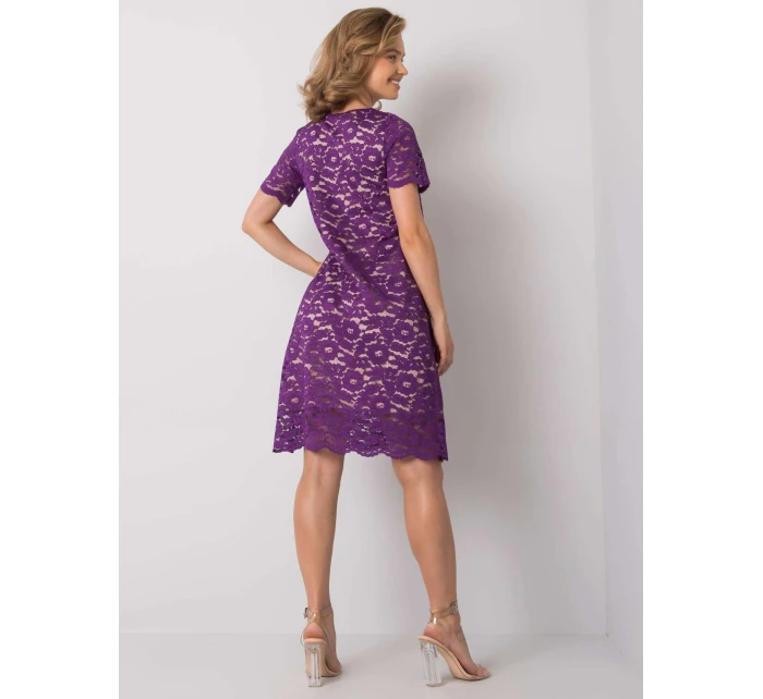 Šaty LK SK 506732.39P tmavo fialová