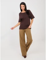 Tričko RV TS A1090.30 tmavohnedé