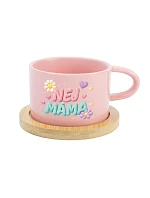 NEJ MÁMA - růžový hrníček makronka 200 ml