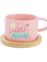 NEJ MAMA - ružový pohár na makrónky 200 ml