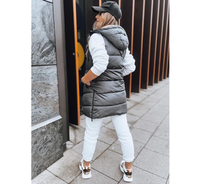 Tmavě šedá oboustranná dámská vesta Dstreet model 21970081 - FashionStreet